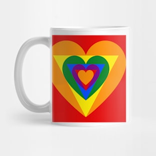 Gay hearts Mug